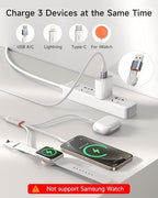 for Apple Watch Charger, 3-in-2 Silicone Multi Charging Cable Travel Fast - Image 5