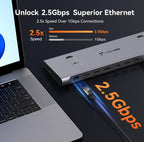 TobenONE USB-C Docking Station 3 Monitors & Dual Monitor, Laptop Dock Stand - Image 5