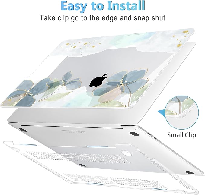 Mektron for MacBook Air 13 Case A1466/A1369, Snap-on Plastic Hard Shell Cover - Image 3