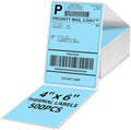 4x6 Thermal Labels, 1 Packs of 500 4x6 Fold Labels Blue by OmezizyLabelPrinter