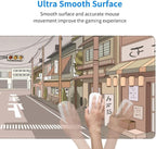 Tokyo Street Anime Kawaii Large Gaming Mousepad XXL Beige Cute Desktop Laptop - Image 3
