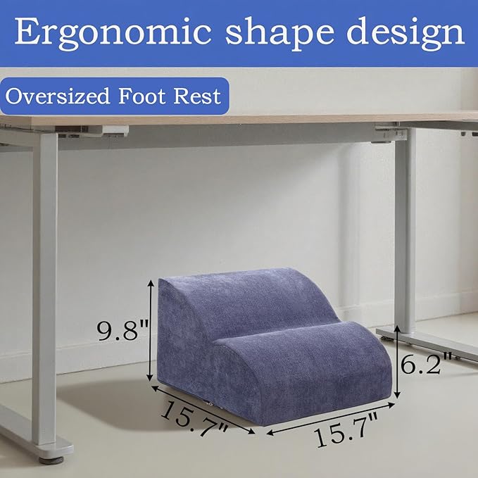 Foot Rest for Under Desk at Work.Multifunctional 3-Tier Foot Stool, - Image 2