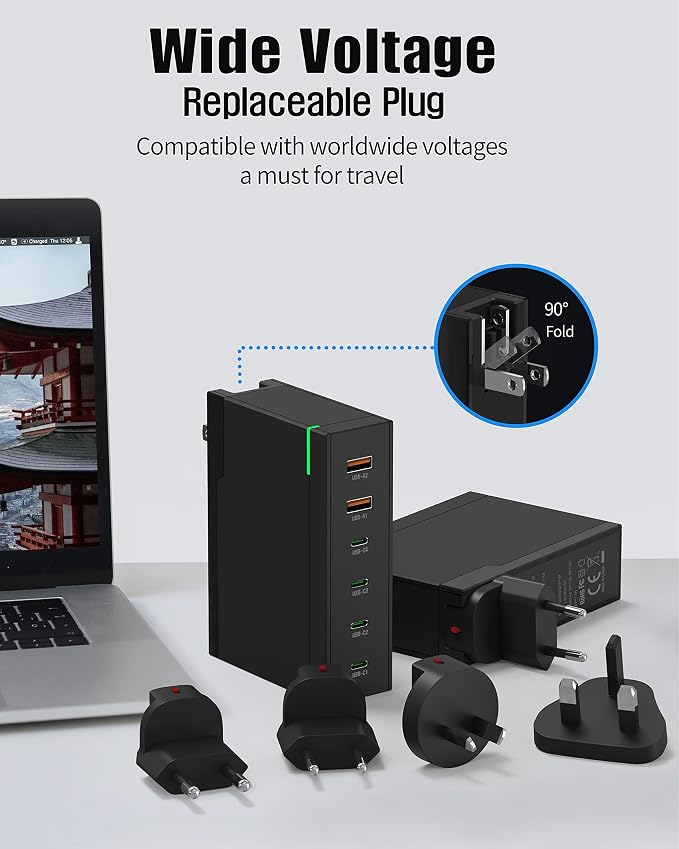CHIPOFY 200W USB C Wall Charger, GaN Gaming Laptop Super Fast Desktop Charging - Image 5