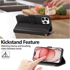 Compatible with iPhone 12 Pro Max Wallet Phone Case-PU Leather Magnetic Flip - Image 3