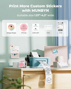MUNBYN Bluetooth Thermal Label Printer 941B, Wireless 300DPI 4x6 Shipping Label - Image 6