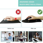 Mouse Pad with Wrist Support, Ergonomic Mouse Pad with Memory Foam Wrist Rest - Image 2