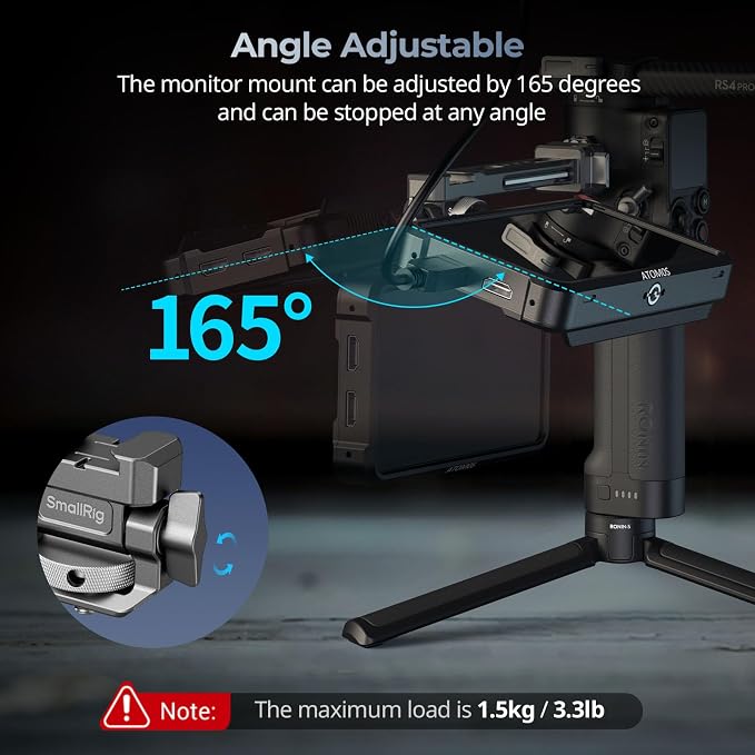 SMALLRIG HawkLock Quick Release Adjustable Camera Monitor Mount, NATO Rail and - Image 3