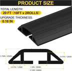 MYFAMIREA 20FT Floor Cord Cover Heavy Duty Cable Cover Protector 3 Channels - Image 2