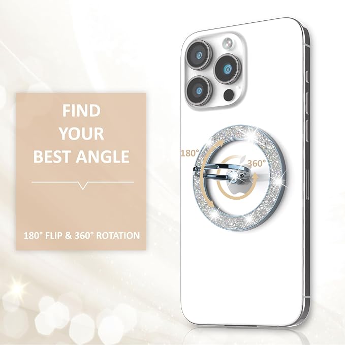 Magnetic Phone Ring Holder for MagSafe, Magnetic Phone Grip for iPhone - Image 5