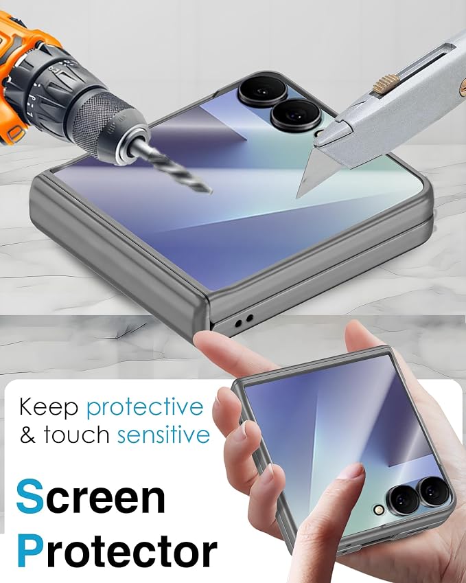 STORMTAL for Samsung Galaxy Z Flip 7 Case, Hinge Protection, Built-in Screen - Image 5