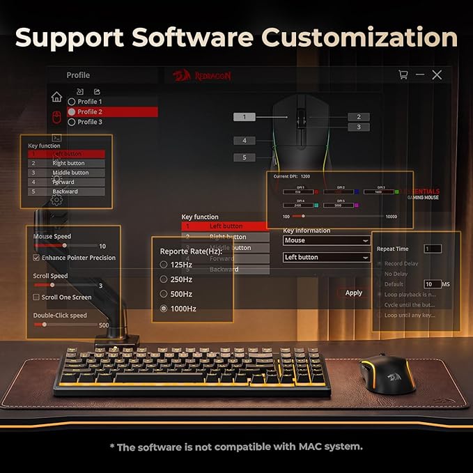 Redragon S156 Wireless Keyboard and Mouse - Image 8