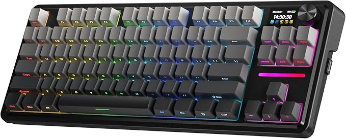 Redragon K743 PRO GB 80% Gasket RGB Gaming Keyboard w/Hype 1.14’’ TFT Screen & by REDRAGON