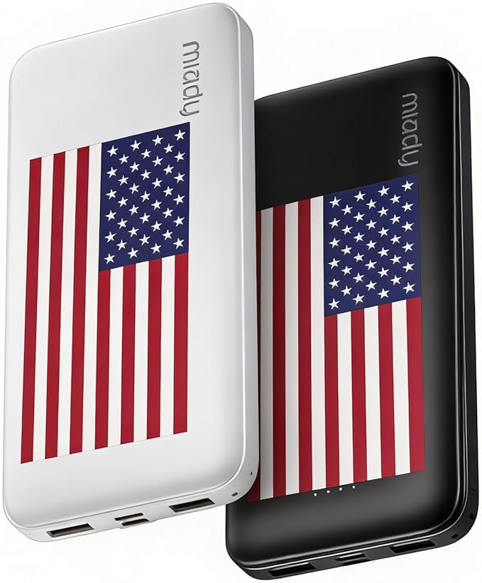 Miady 2-Pack Portable Charger, Slim 10000mAh Power Bank Travel Battery Pack 3 by Miady