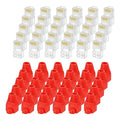 MECCANIXITY 100pcs Cat6 RJ45 Pass Through Connectors, RJ45 Connector 8P8C Gold by MECCANIXITY