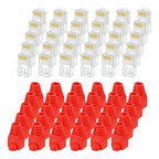 MECCANIXITY 100pcs Cat6 RJ45 Pass Through Connectors, RJ45 Connector 8P8C Gold by MECCANIXITY