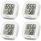 Vaikby Indoor Thermometer 4Pack, Humidity Gauge Meter Digital Hygrometer Room by Vaikby