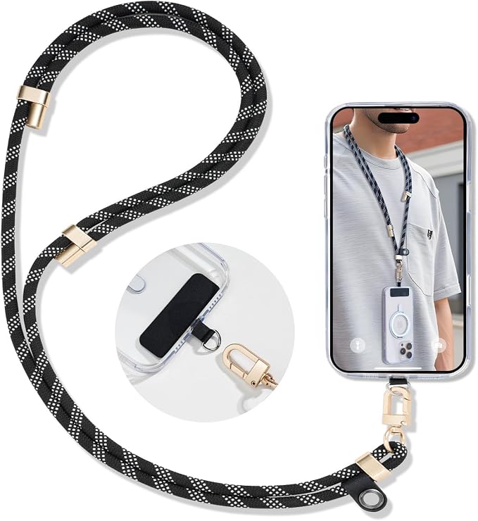 Phone Crossbody Lanyard with 2 Phone Tabs, Adjustable Anti-Theft Phone Lanyard - Image 2
