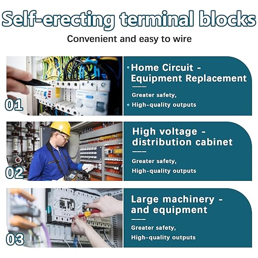 2-in-4-Out Self-Lifting Junction Box | Tool-Free Quick Connect Terminal Block - Image 3