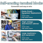 2-in-4-Out Self-Lifting Junction Box | Tool-Free Quick Connect Terminal Block - Image 3