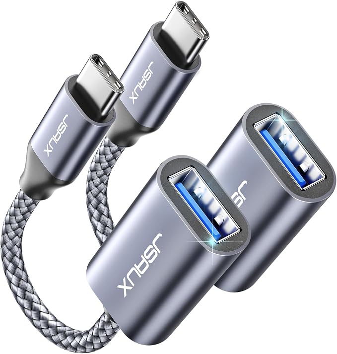 JSAUX USB C to USB 3.0 Adapter, USB C Male to USB Female OTG Cable Adapter by JSAUX