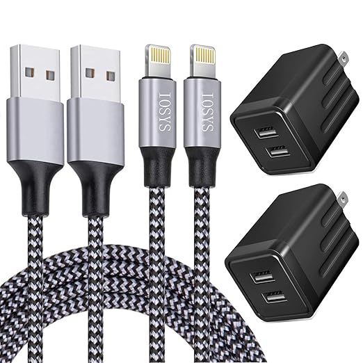 iPhone Fast Charger, iPhone Charger Fast Charging 2Pack Dual Port USB Wall by Unknown