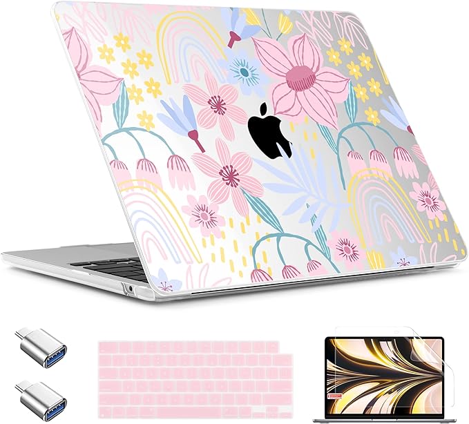 TWOLSKOO Compatible with M4 MacBook Air 13.6 inch Case 2025-2022 Release M4 by TWOLSKOO