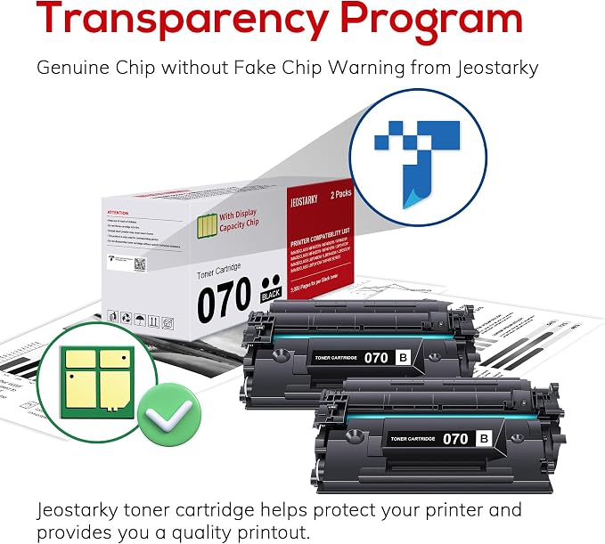 Compatible for Canon 070 Black Toner Cartridge Replacement for Canon 070h - Image 3