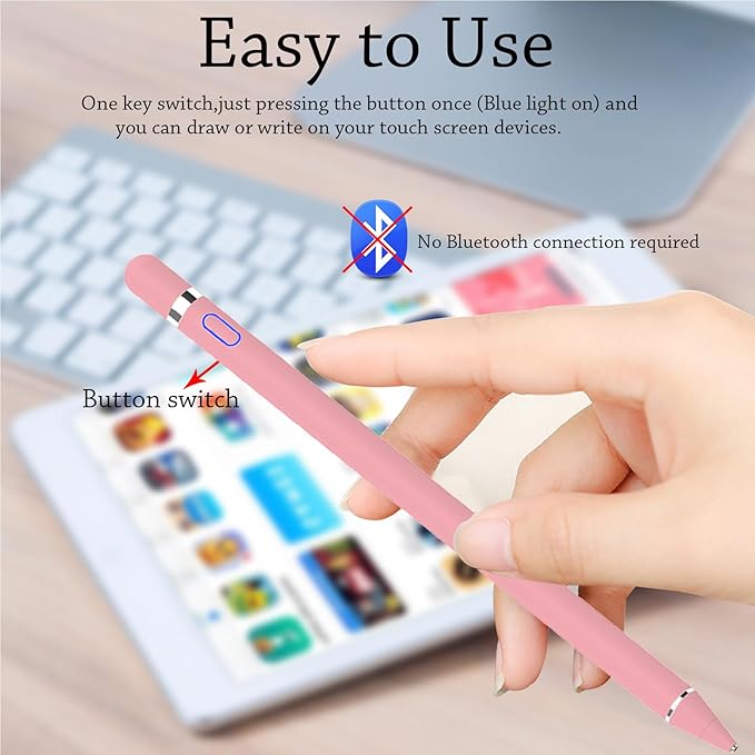 DOGAIN Active Stylus Pen for Touchscreen, iPad Pencil 1.5mm Fine Point Pen - Image 3