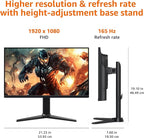 Amazon Basics 24 inch Gaming Monitor, FHD 1080P, VESA Compatible, Adaptive sync - Image 5