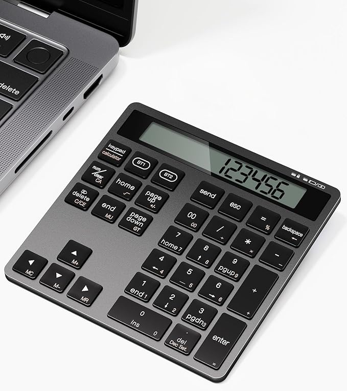 Bluetooth Number Pad, Wireless Numeric Keypad Calculator by JOYEKY