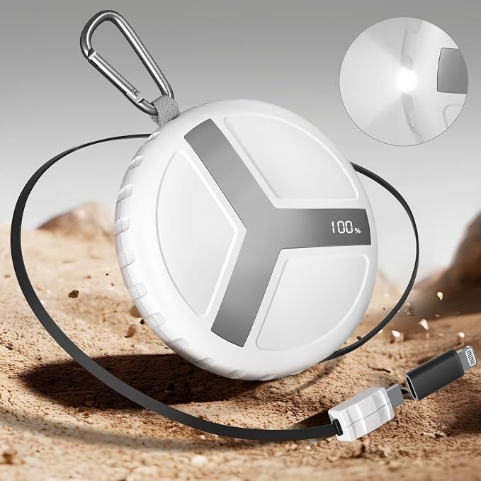 Vivilumens Rugged Power Bank Outdoor Charger 10000mAh USB-C Fast Charging Cable by LightUpExquisiteLife