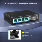 6 Port 2.5G Unmanaged Network Switch, VIMIN 4X 2.5Gbase-T Ports, 2X 10G SFP+ - Image 5