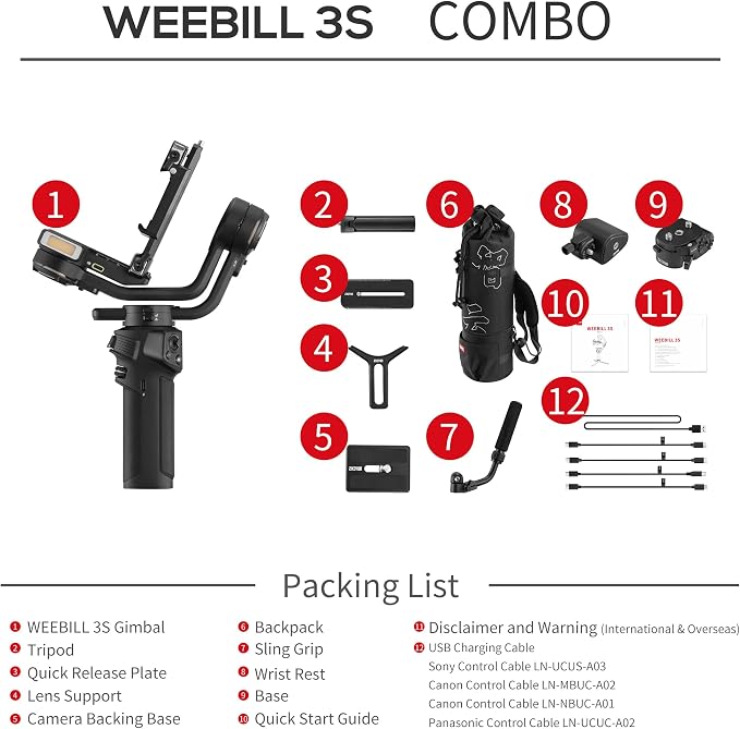 ZHIYUN Weebill 3S Combo Gimbal Stabilizer - Image 9