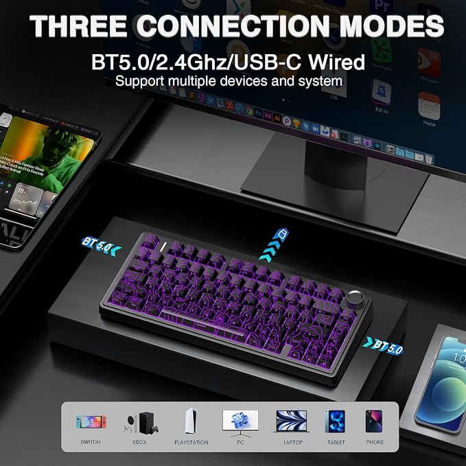 AULA F75 Pro Wireless Mechanical Keyboard - Image 3