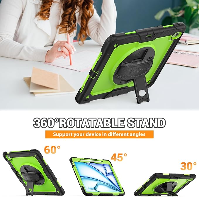 SEYMAC for iPad Air 13 Inch Case M3 2025/ M2 2024, Heavy Duty Shockproof - Image 4