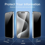 NEW'C 3 Pack Privacy for iPhone 15 Pro Max Screen Protector, Anti-Spy Tempered - Image 3