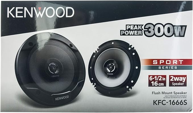 Kenwood KFC-1666S 300 Watts 6.5" 2-Way Car Coaxial Speakers - Image 2
