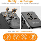 VYLEE 70W GaN International Travel Adapter, Universal Power Adapter - Image 6
