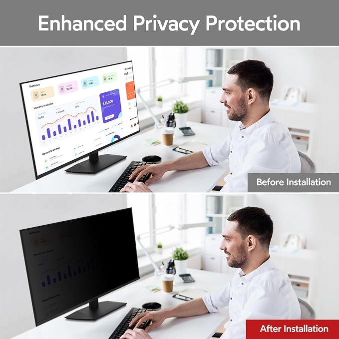 BERSEM 21.5 Inch Monitor Computer Privacy Screen Filter - Image 4