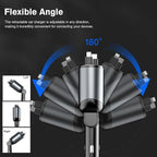 4 in 1 Retractable Car Charger, USB C Fast Charging Adapter - Image 5