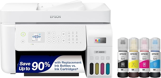 Epson EcoTank ET-4800 Wireless All-in-One Cartridge-Free Supertank Printer - Image 2