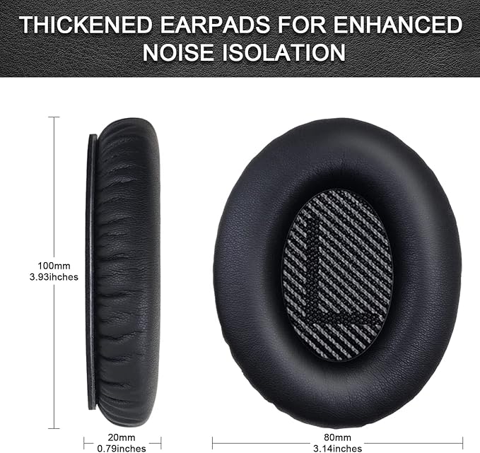Replacement Ear Pads for Bose QuietComfort 35 35 II 15 25, Headphone Ear Covers - Image 3