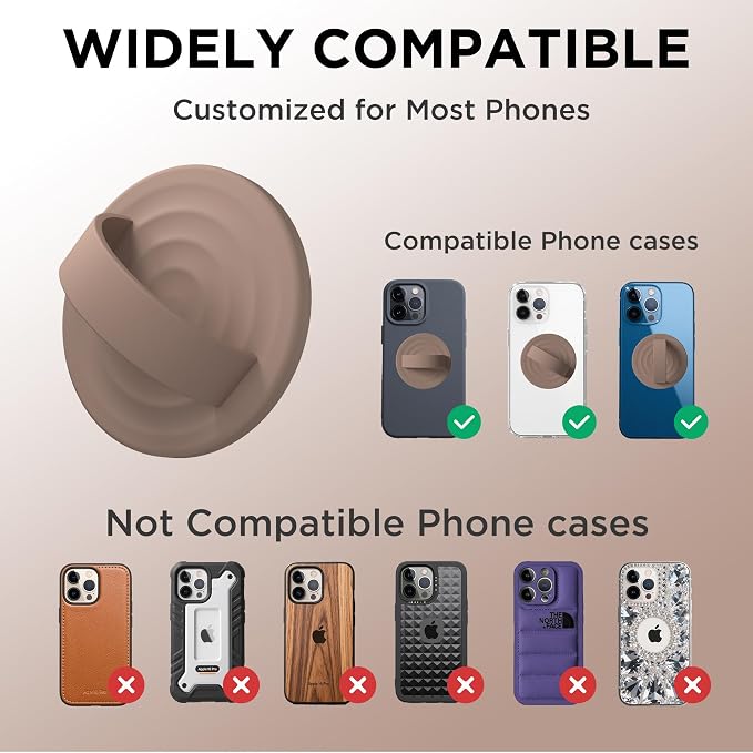 Magnetic Phone Ring Grip Holder, Silicone Finger Loop Grip, Compatible - Image 7