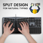 Perixx PERIBOARD-535BL Wired Ergonomic Mechanical Full-Size Keyboard - Image 2