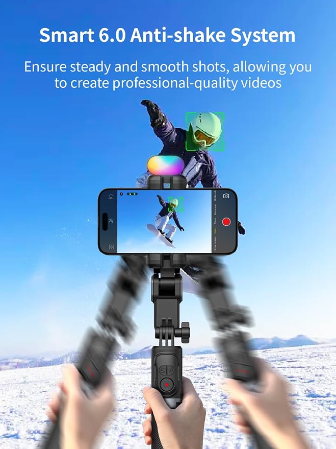 Gimbal Stabilizer for Smartphone, 4 in 1 Phone Gimbal w/360° Rotation for - Image 3