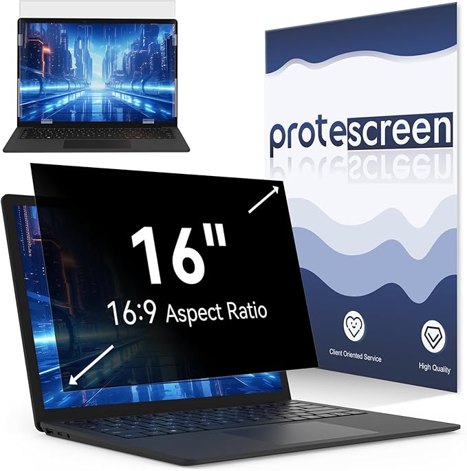 Laptop Privacy Screen 16 Inch Compatible by Protescreen