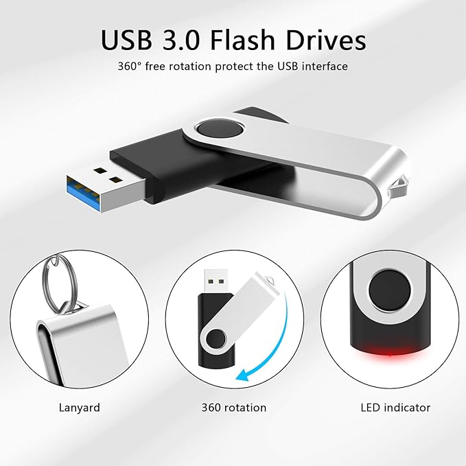 KOOTION 10 Pack 32GB Flash Drive USB 3.0 Thumb Drive USB Drives Jump Drives - Image 2