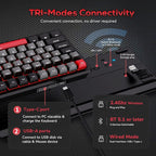 RK ROYAL KLUDGE RK98 Gaming Keyboard, Wireless Mechanical Keyboard 100 Keys - Image 4