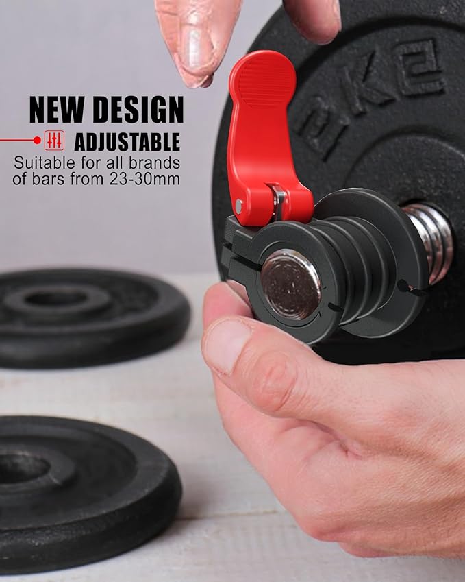Barbell Clips 1 Inch Quick Release Weight Clamps 0.9-1.18inch Multi-Size - Image 2