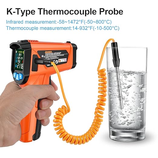 MESTEK Infrared Thermometer Gun, Non Contact Digital Laser Thermometer - Image 2